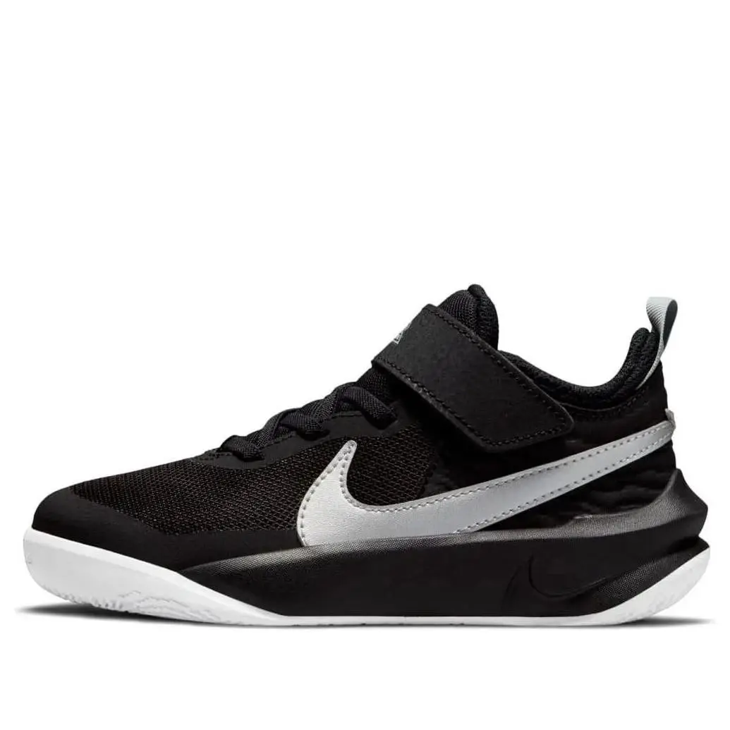 Nike Team Hustle D10 PS Black/metallic Silver CW6736-004 Youth Size 13.5c - Black