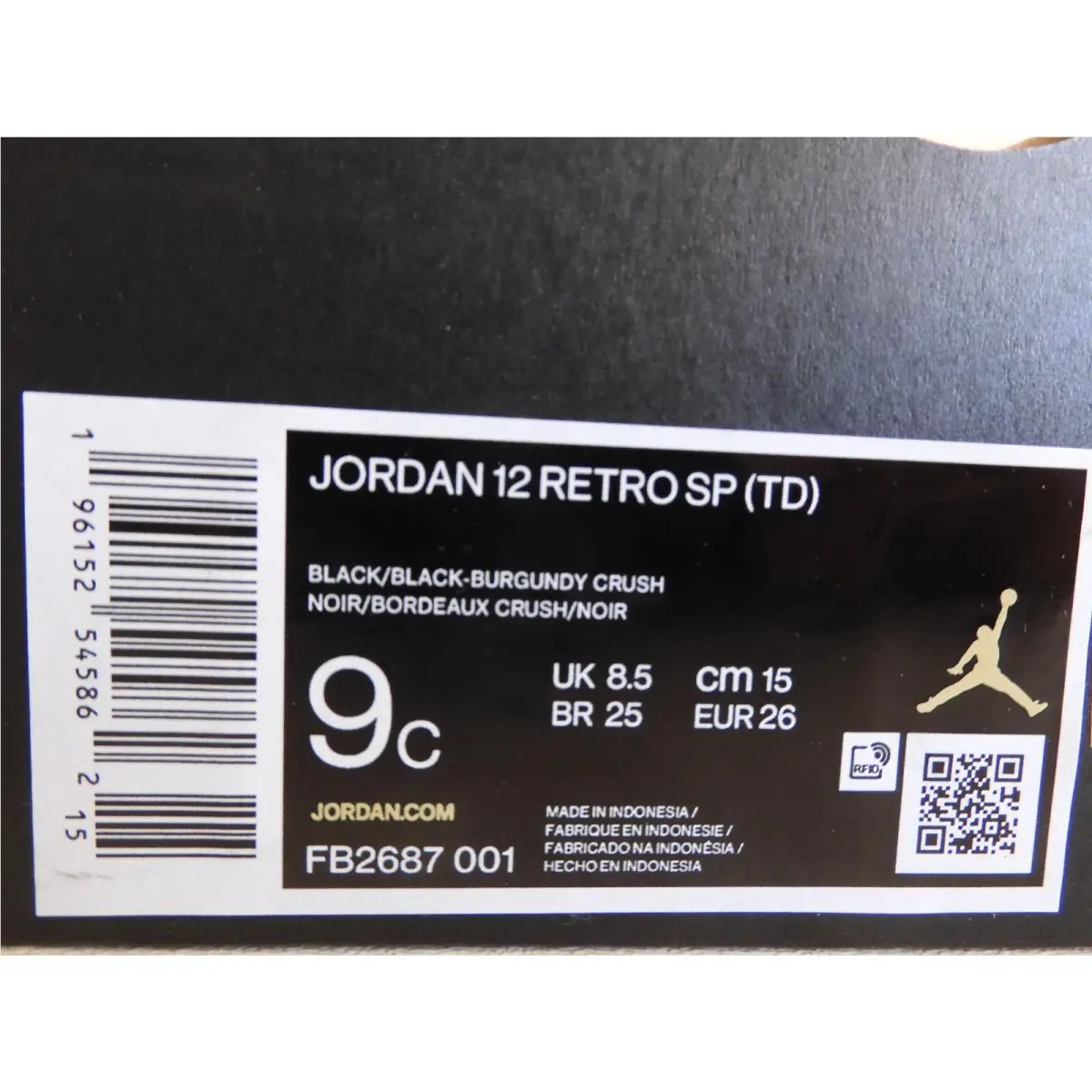 Nike shoes - Air Jordan 12 - Air - Black (UPC: 196152545862) 3
