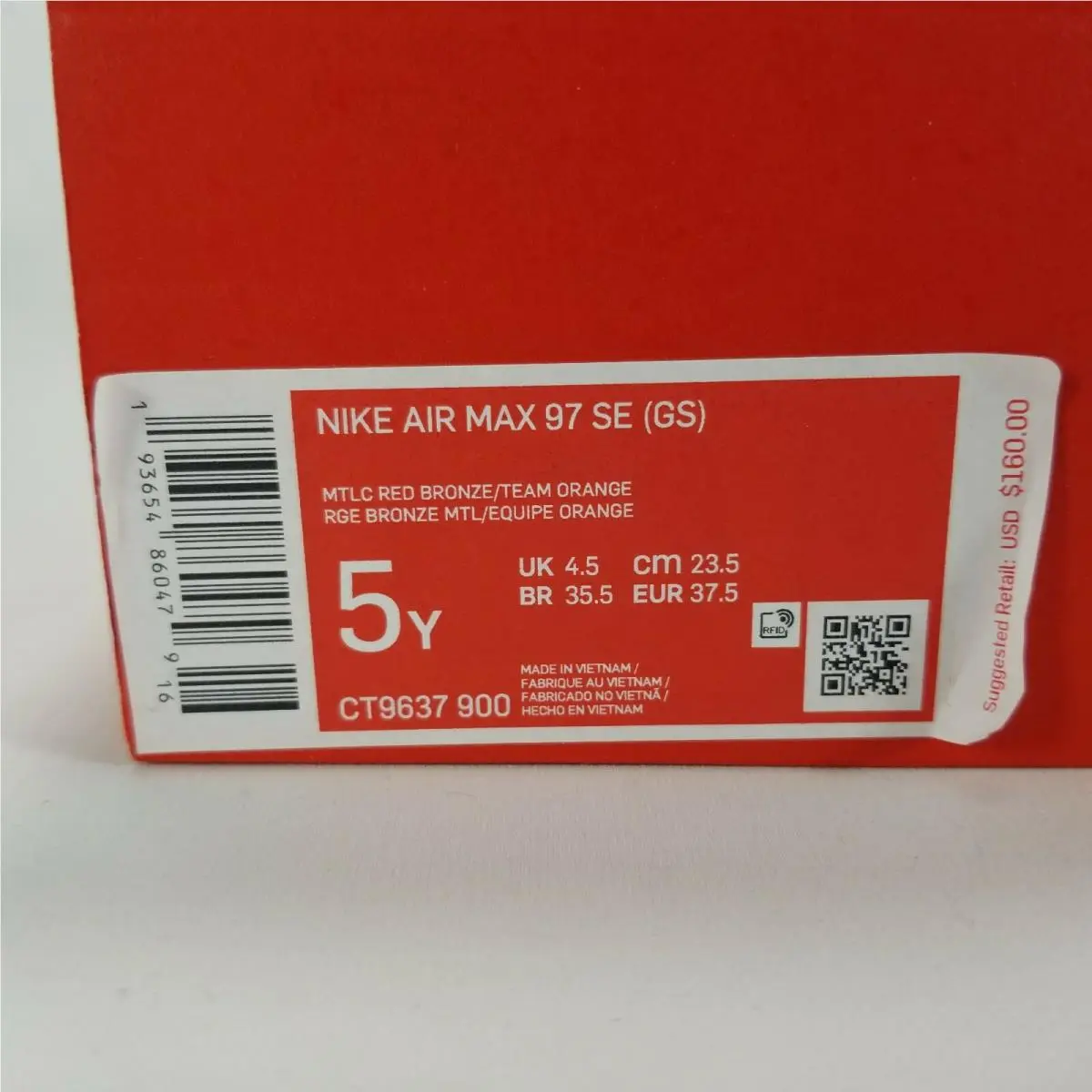 Nike shoes - Nike Air Max 97 - Air Max - CT9637-900 - Multicolor, Manufacturer: Metallic Red Bronze/Summit White/Smoke Grey/Team O (UPC: 193654860479) 6