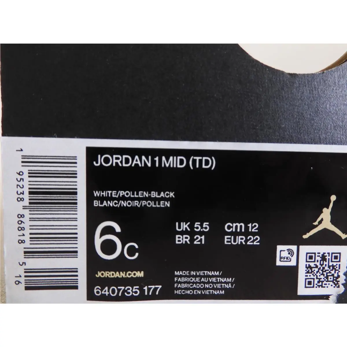 Nike shoes - Air Jordan 1 Mid - Air Mid - White (UPC: 195238868185) 3