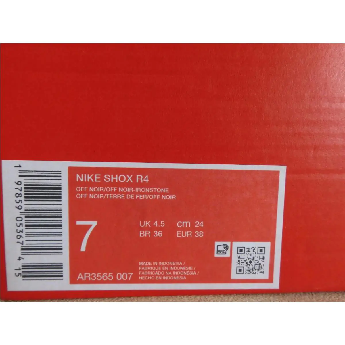 Nike shoes - Nike Shox R4 - Shox - AR3565-007 - Brown, Manufacturer: Off Noir/Ironstone/Dark Smoke Grey 3