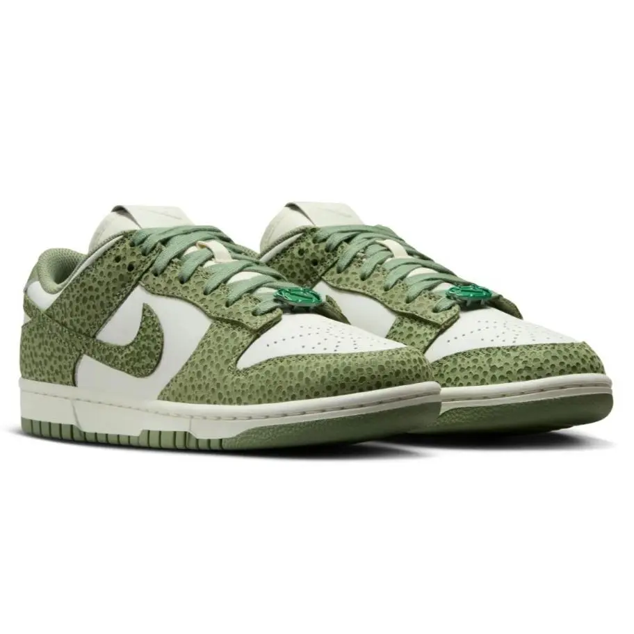 Nike Women`s Dunk Low Basketball Sneaker Shoes Oil Green White FV6516-300 Size 8