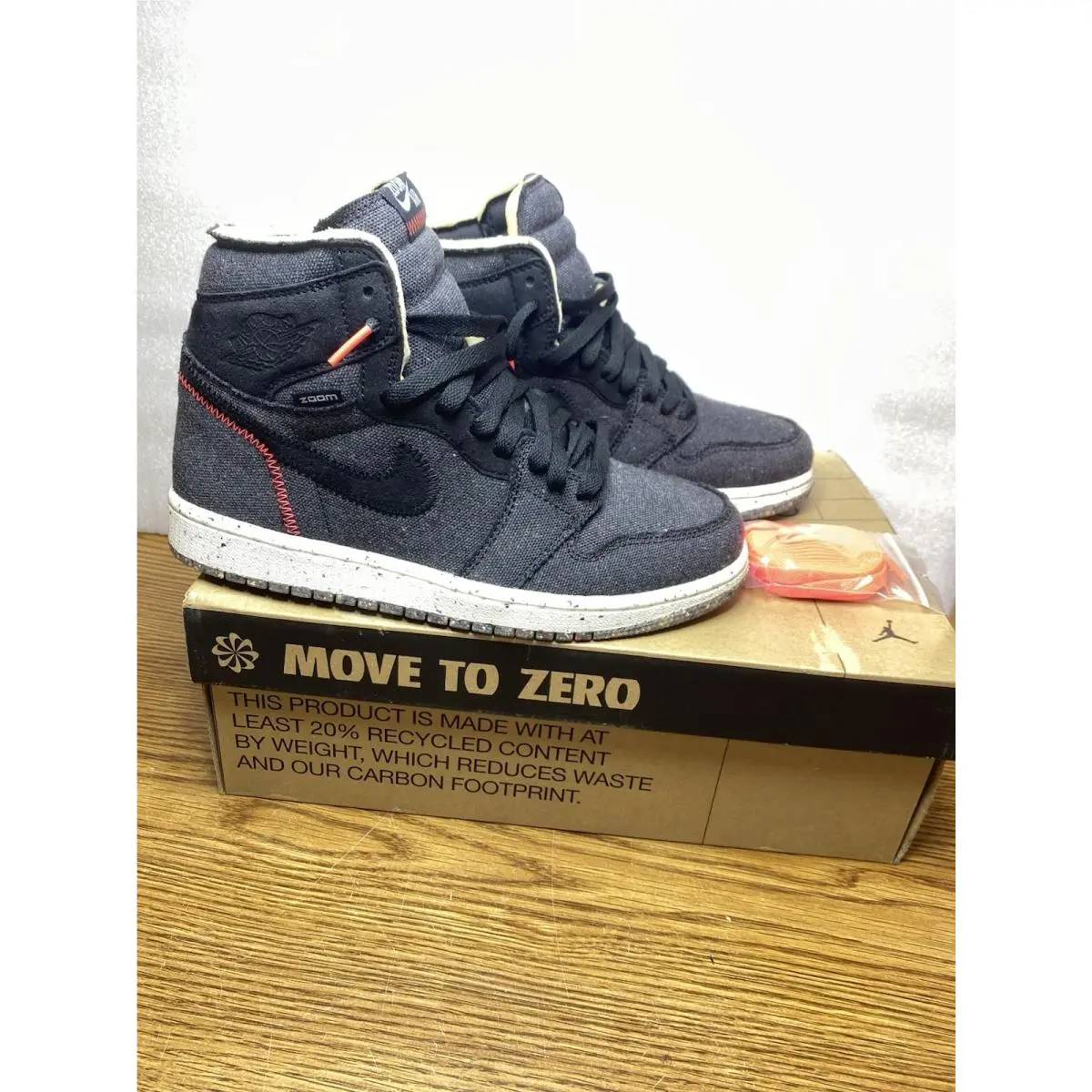 Nike Air Jordan 1 High Zoom Crater Gray Black CW2414-001 Men`s Size 7 High Top
