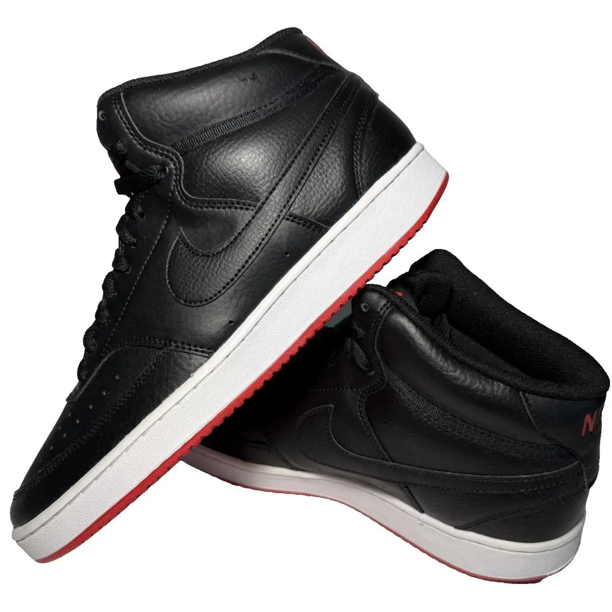 Nike Court Vision Mid Black University Red Sneakers CD5466-005 Men Size 10 Bred