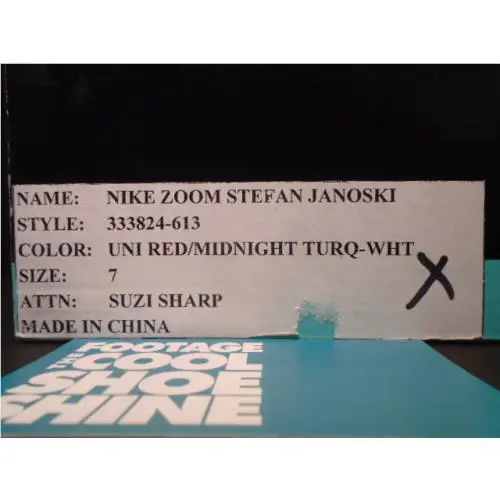Nike shoes - Nike Zoom Stefan Janoski SB Promo Sample - 333824-613 607271-XC - Red 8