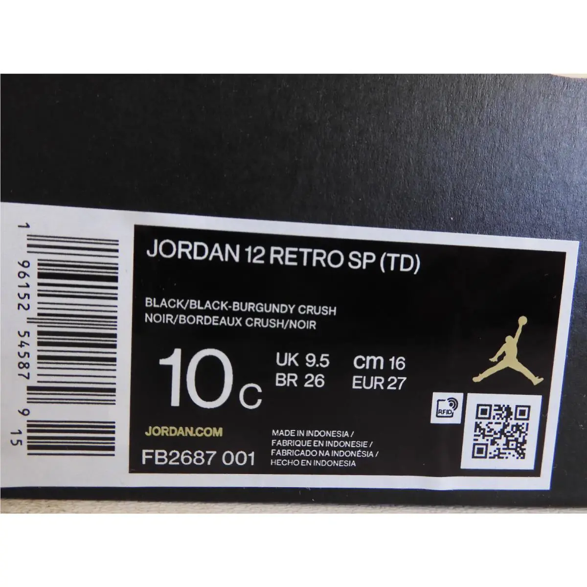 Nike shoes - Air Jordan 12 - Air - Black (UPC: 196152545879) 3