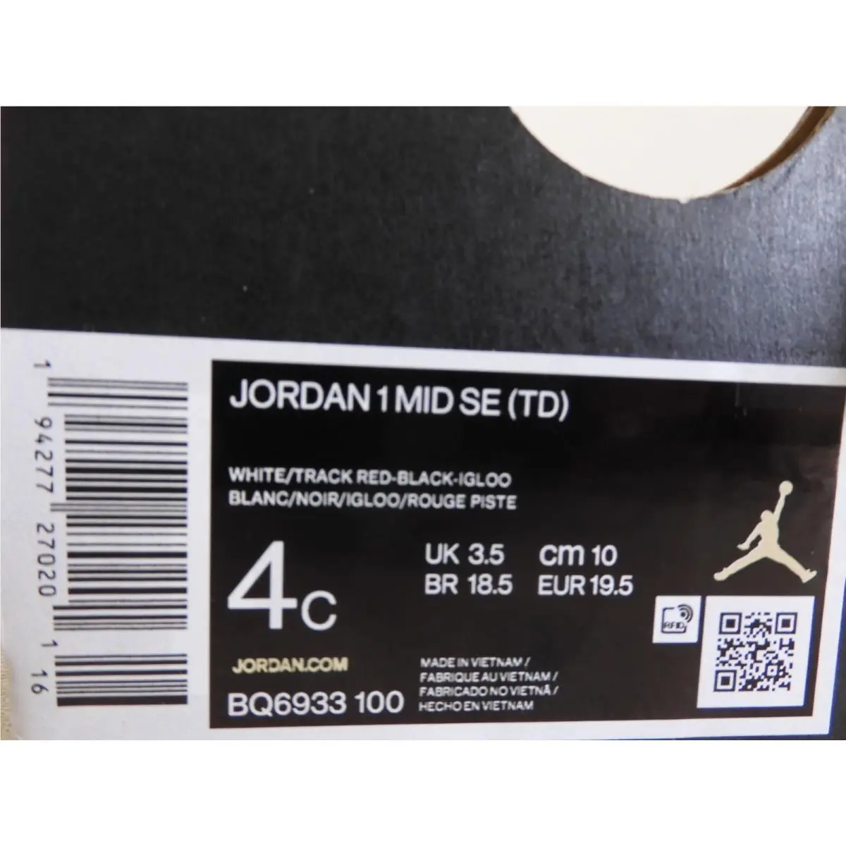Nike shoes - Air Jordan 1 Mid - Air Mid - White (UPC: 194277270201) 3