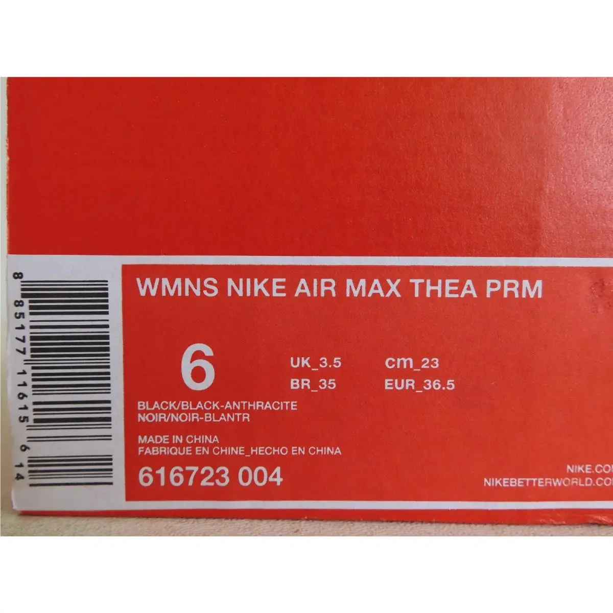Nike shoes - Nike Air Max Thea - Air Max Thea - 616723-004 - Black (UPC: 885177116156) 3