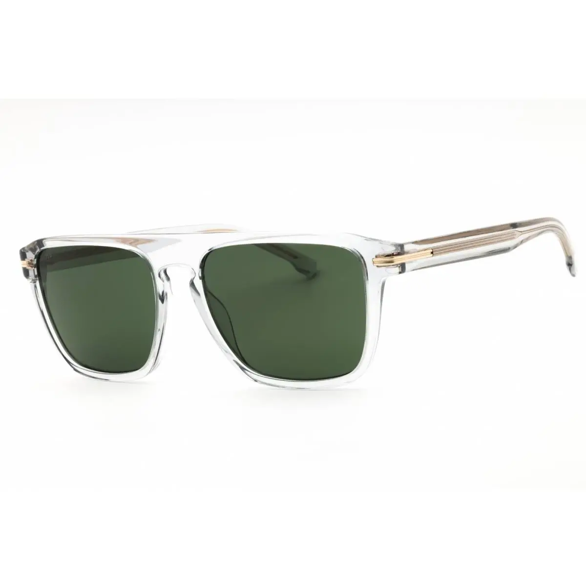 Men`s Sunglasses Transparent Grey Plastic Square Boss 1599/S 0KB7 QT by Hugo Boss