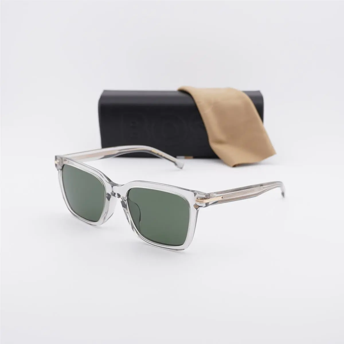 Boss 1540/F/SK 0KB7 QT Transparent Grey/green 54-20-145 Sunglasses by Hugo Boss