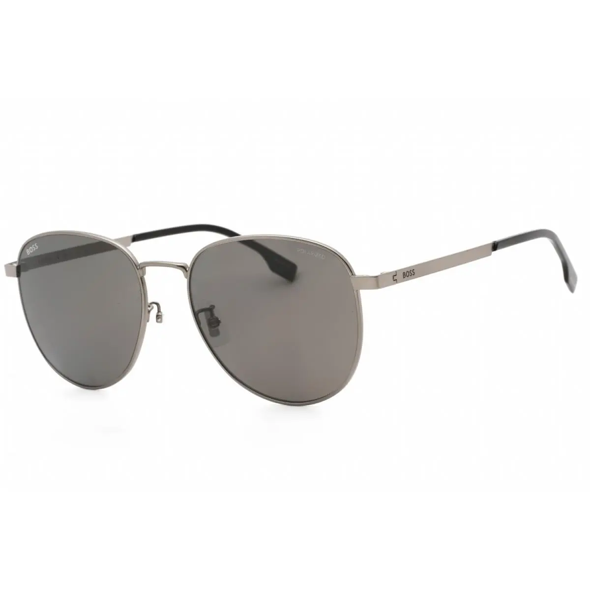 Hugo Boss 1536/F/S 0R80 M9 Sunglasses Matte Ruthenium Frame Gray Lens 57mm