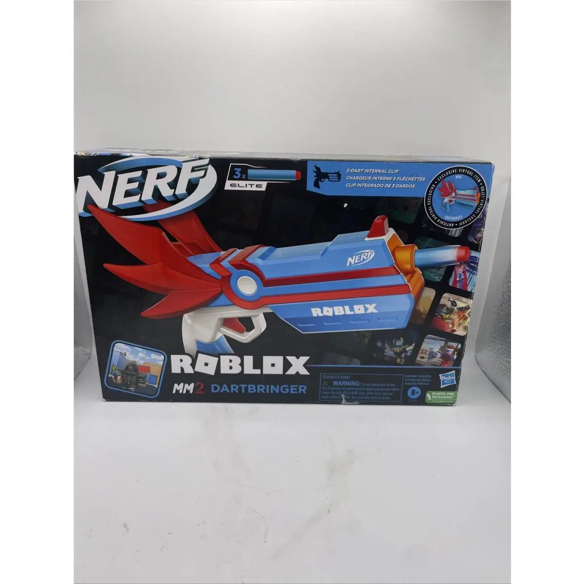 Box with Code Nerf Roblox X MM2: Dartbringer 3x Elite Darts Rare