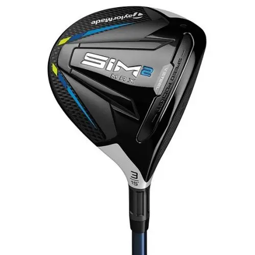 Taylormade Golf LH SIM2 Max Fairway Wood 15 3 Stiff Flex Left Handed - Blue