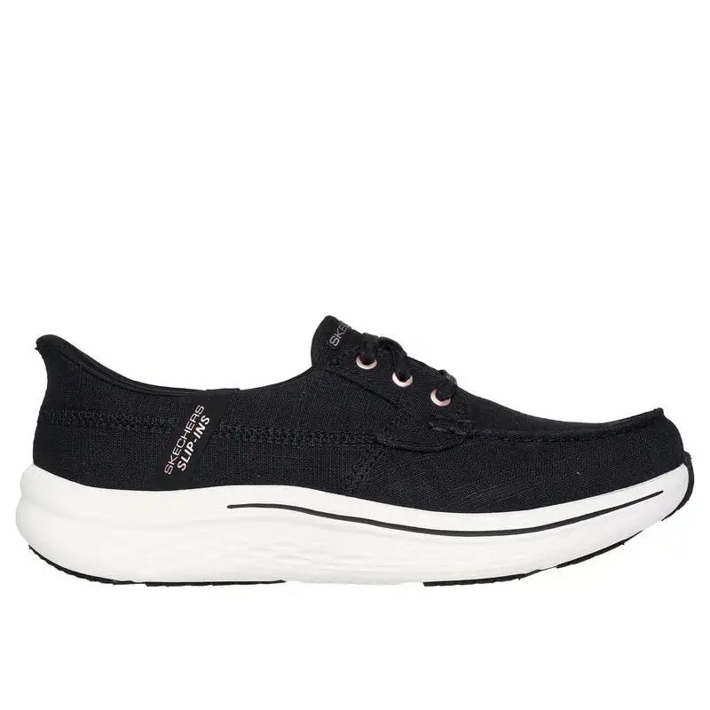 Skechers Slip Ins Max Cushioning Lite Aura Corinne Women`s Shoes - Black/White