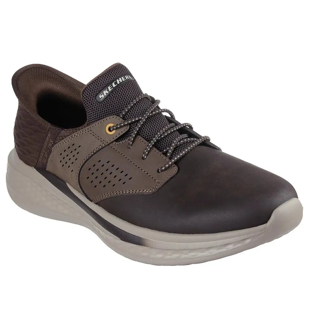 Skechers Men`s Slip-ins Relaxed Fit Slade Mackl - Chocolate
