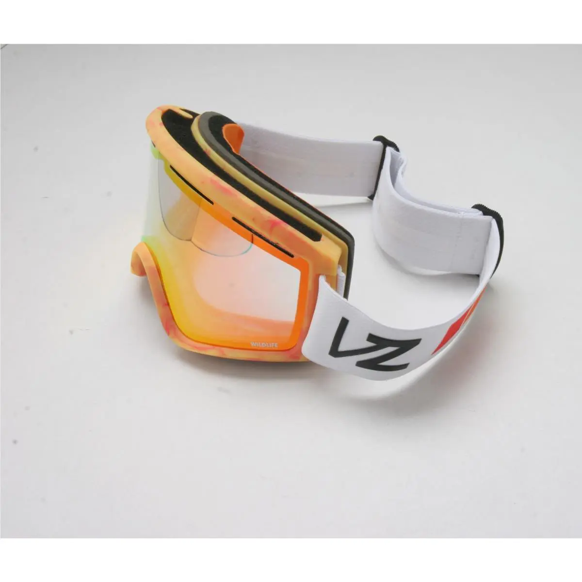 Vonzipper Cleaver Snow Goggles Spring Breark-wht Orange/wildlife Clear Fire Ofc