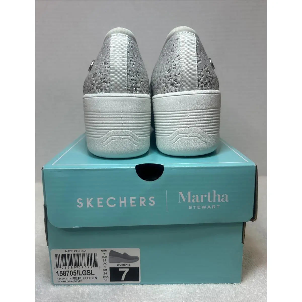 Skechers shoes - Pier-Lite - 158705/LGSL - Light Grey/Silver (UPC: 196989076218) 1