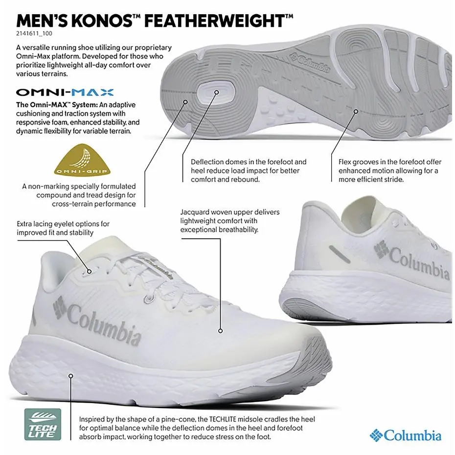 Columbia shoes - KONOS FEATHERWEIGHT - KONOS FEATHERWEIGHT - 2141611 - WHITE/GREY 6
