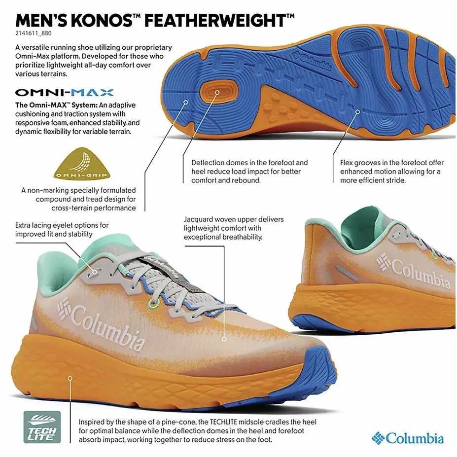 Columbia shoes - KONOA FEATHERWEIGHT - KONOA FEATHERWEIGHT - 2141611 - MANGO/BLUE 7