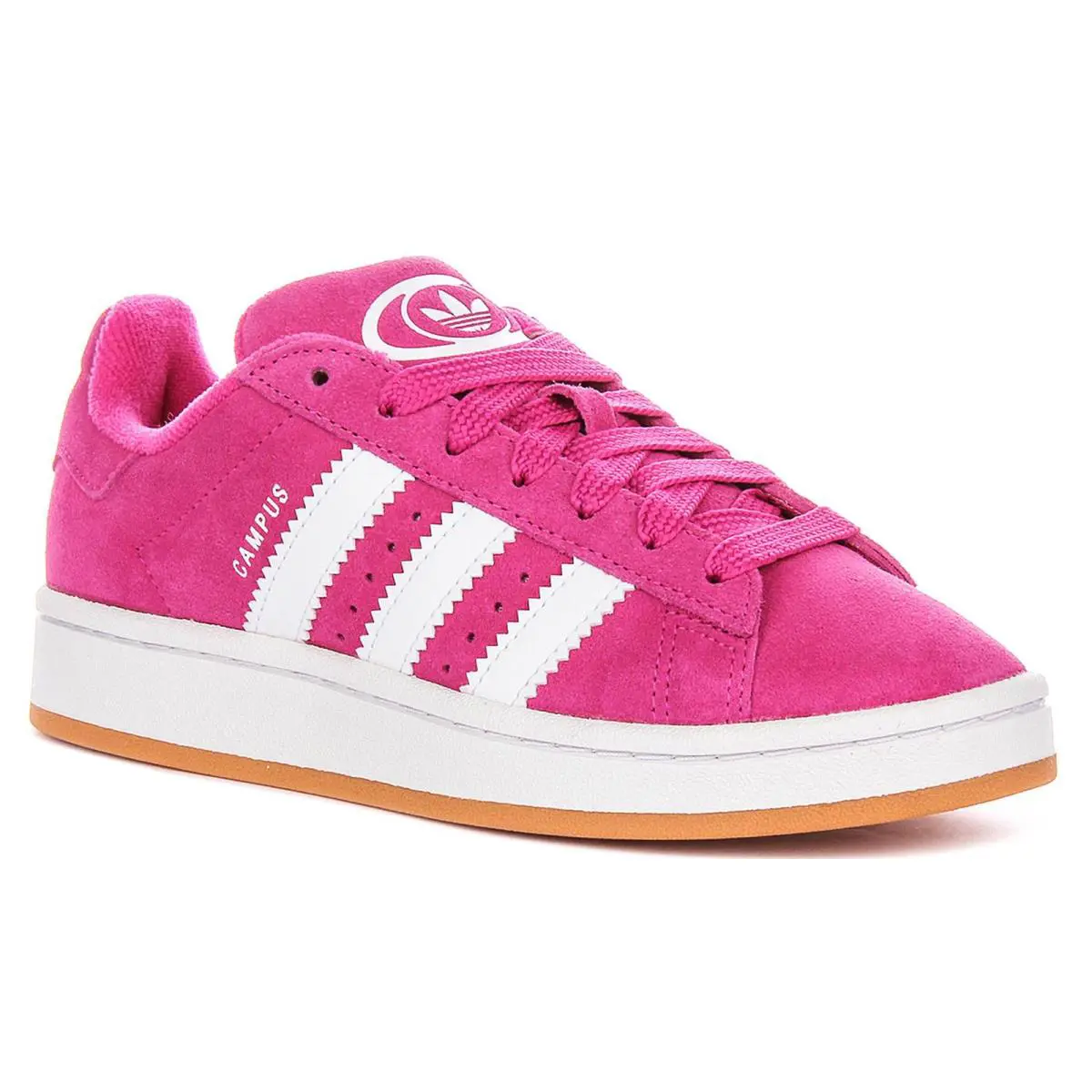 Adidas Campus Stripes Retro Lace Up Youth Girl Sneakers In Pink White US 4 - 7 - Pink White