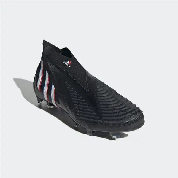 Adidas Men`s Predator Edge+ Firm Groumd Soccer Cleat GV7385 Black/white/red