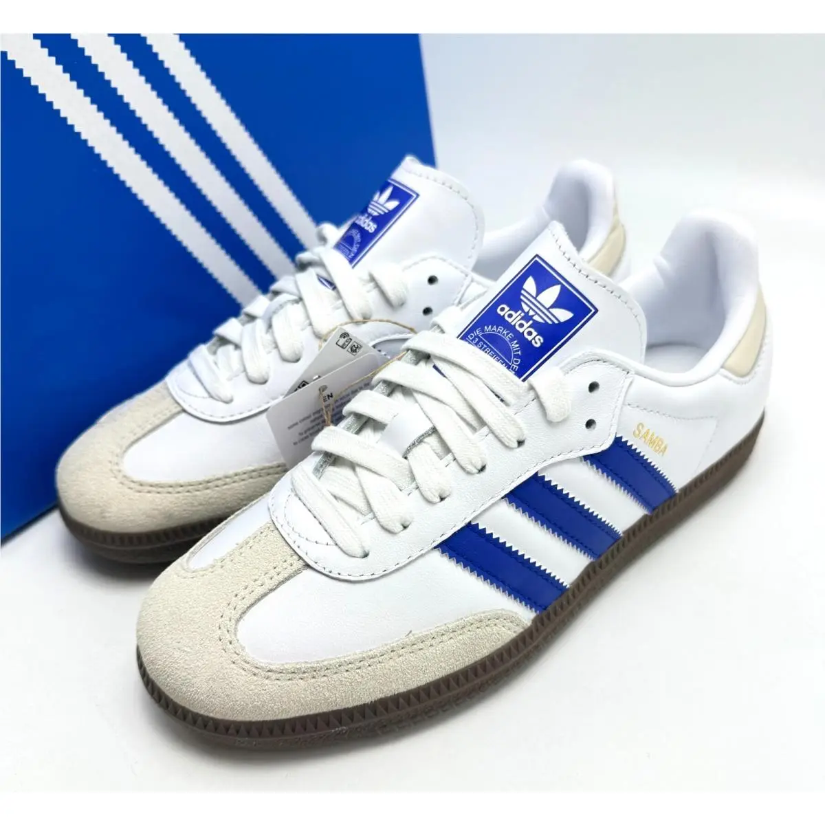 Adidas shoes - adidas Samba - Samba - JR0909 - Cloud White/Lucid Blue/Gum 5