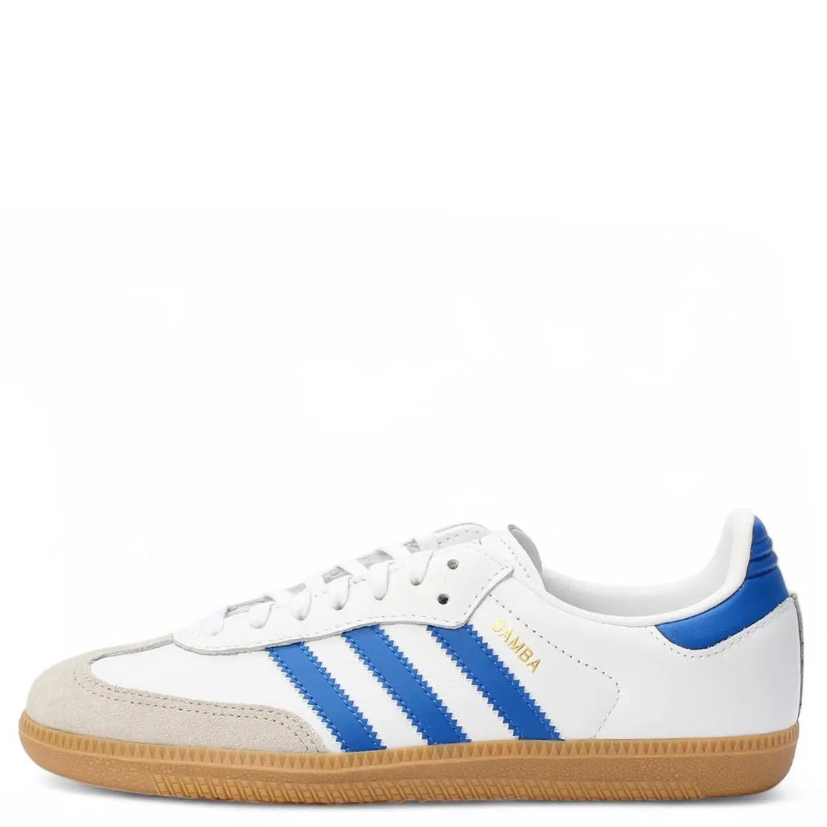 Big Kid`s Adidas Samba OG J FTWHT/Blue/Gum3 JP5482 - FTWHT/Blue/Gum3