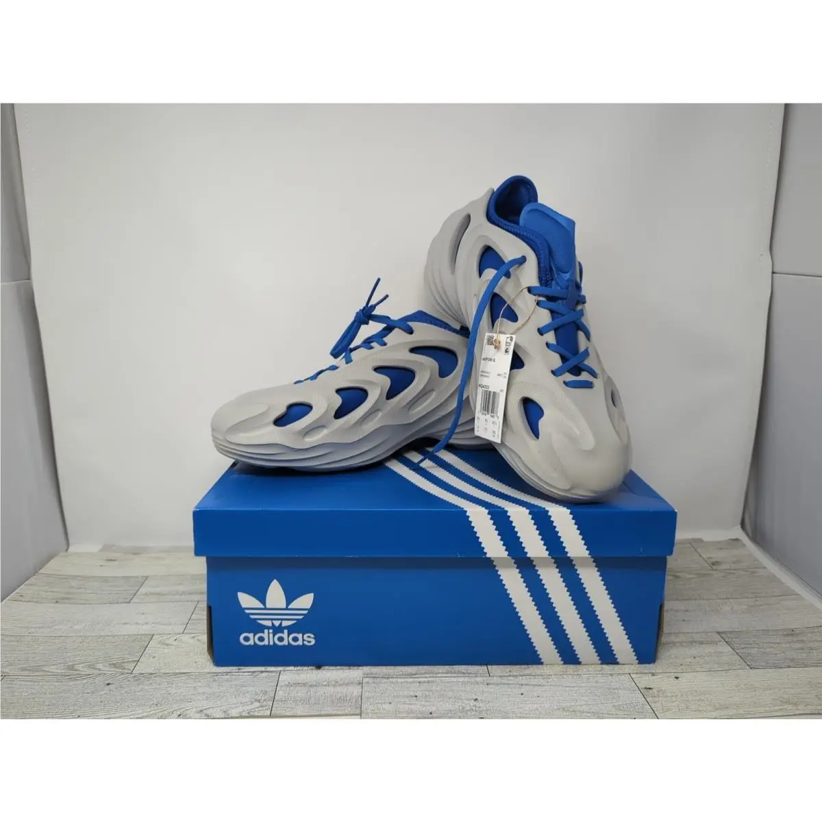 Adidas Adifom Q Grey Blue Originals HQ4333 Size 9 Men`s Box Damage