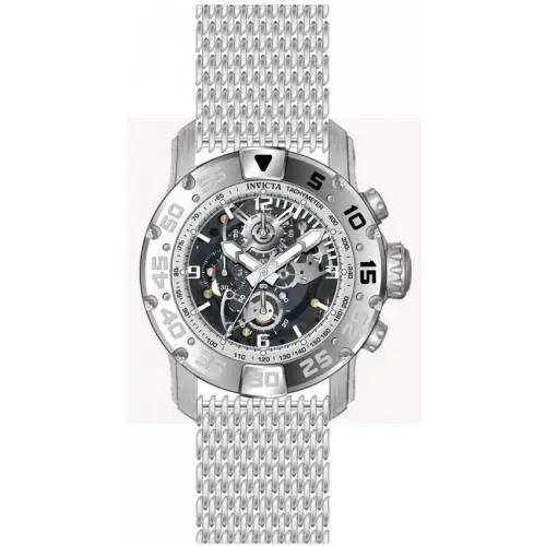 Invicta Racing JM 48053 Limited Black Chronograph Steel Mesh Watch 48MM