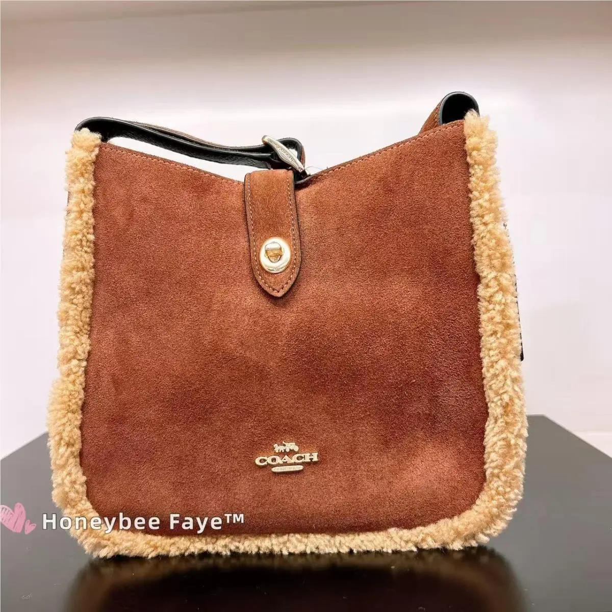 Coach  bag  - Coach Hadley - Hadley - CCC87 - CCG43 Gold/Sienna, Exterior: cow printed haircalf/Im/Cow Multi