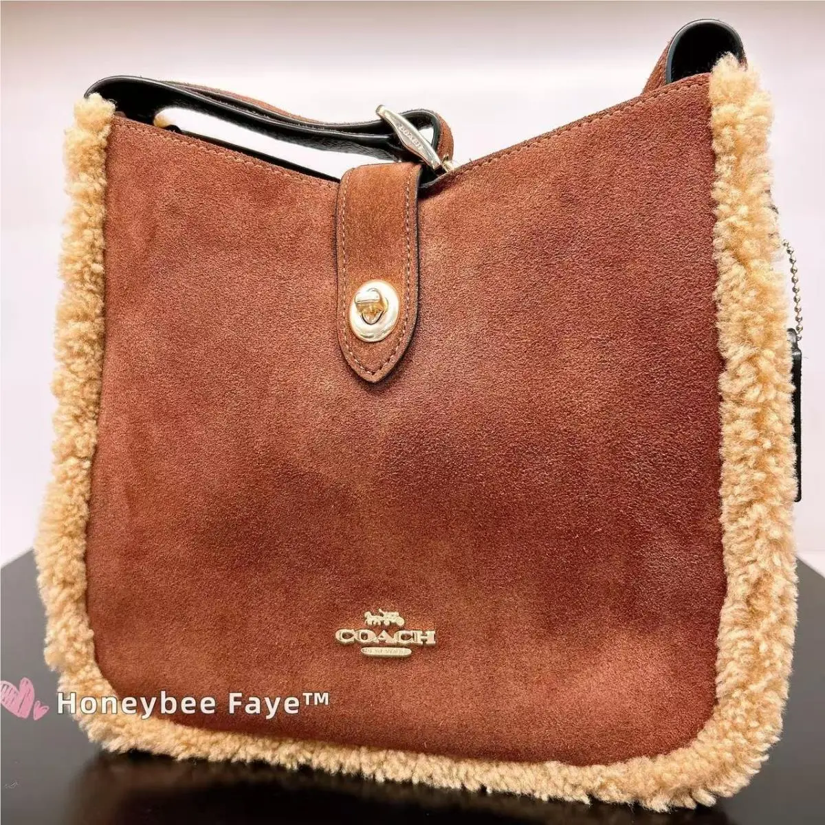 Coach  bag  - Coach Hadley - Hadley - CCC87 - CCG43 Gold/Sienna, Exterior: cow printed haircalf/Im/Cow Multi