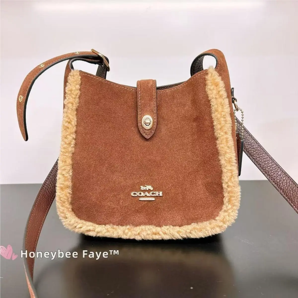 Coach  bag  - Coach Hadley - Hadley - CDC41 Vintage Brown Multi - Exterior: cow printed haircalf/Im/Cow Multi