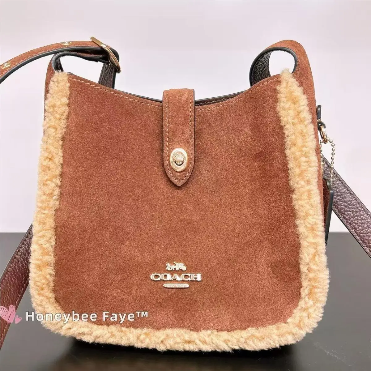 Coach  bag  - Coach Hadley - Hadley - CDC41 Vintage Brown Multi - Exterior: cow printed haircalf/Im/Cow Multi