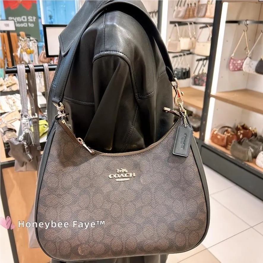 Teri Hobo Bag In Signature Canvas CAK28/CV940/CAL52 CV940 Walnut/Black by Coach