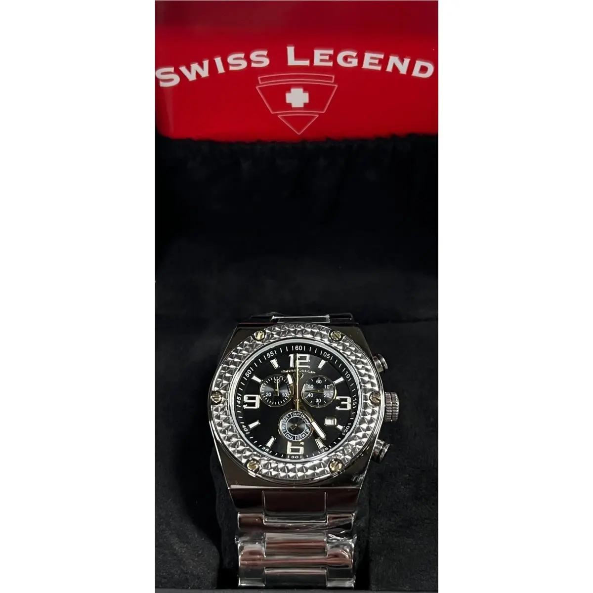 Swiss Legend Men`s 40025P-11-GA Throttle Chronograph Black Dial Watch