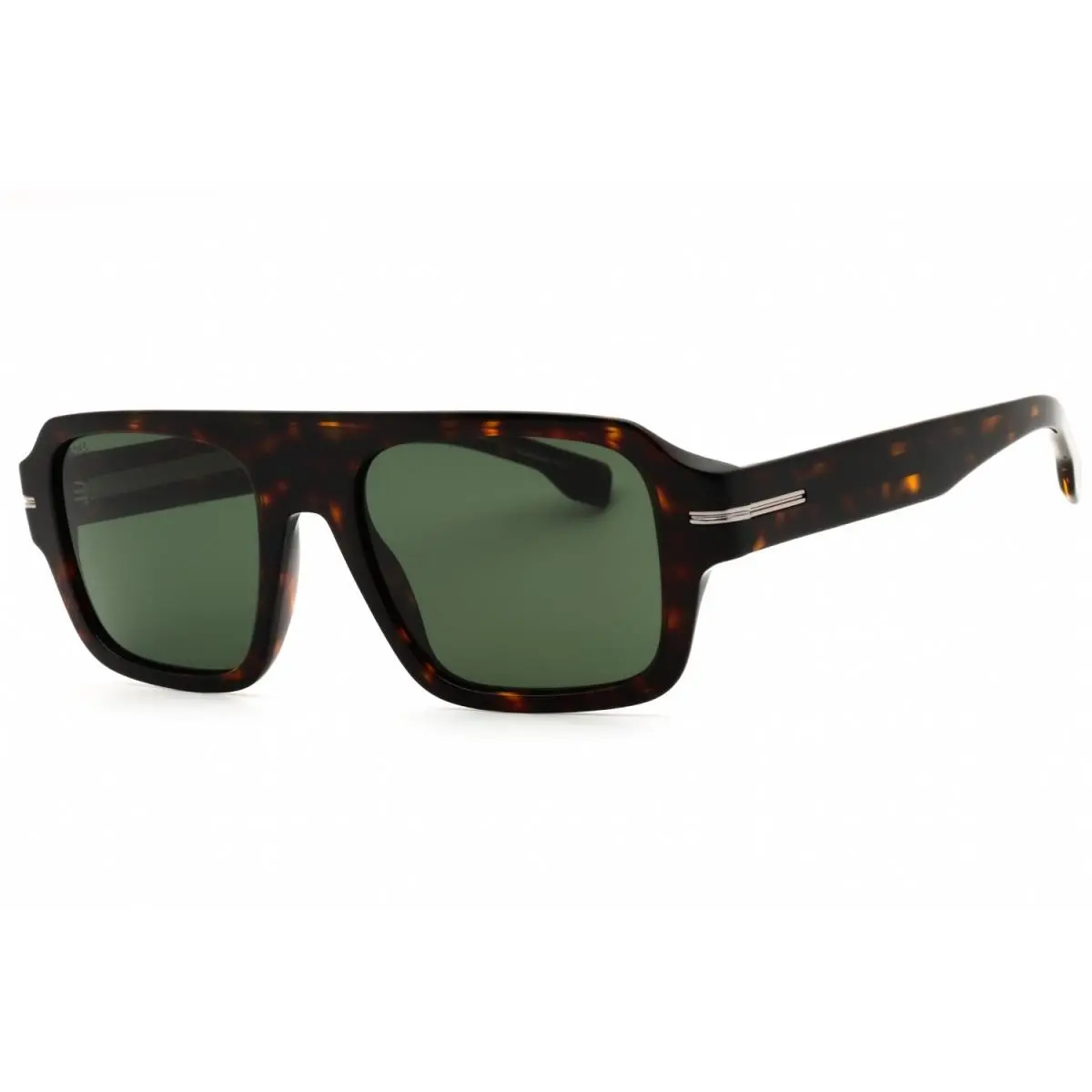 1595/S 0086 O7 Sunglasses Dark Havana Frame Green Lenses 53mm by Hugo Boss