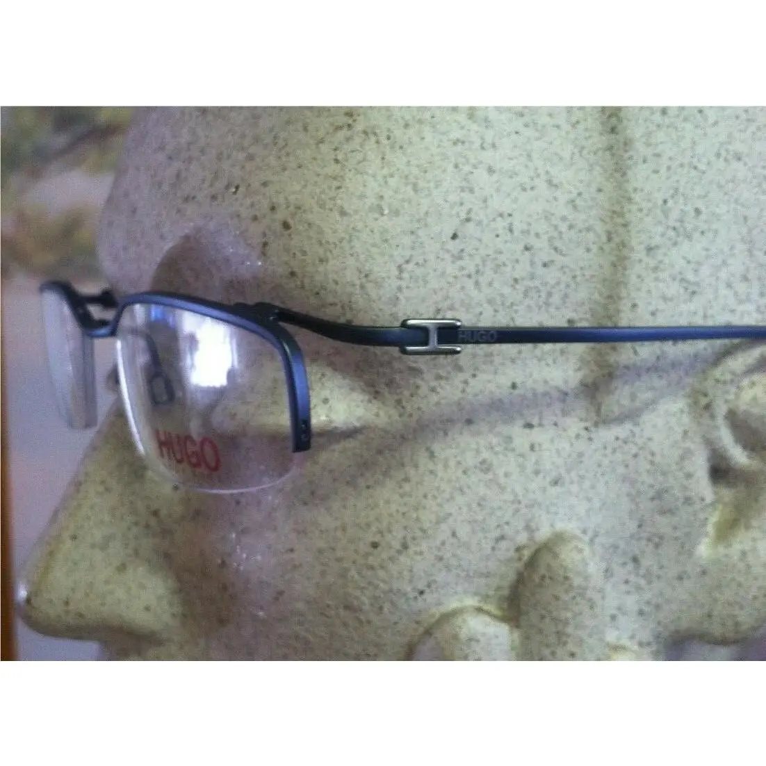 Hugo Boss 15577 Matte Silver 51mm Metal Rimless Eyeglasses