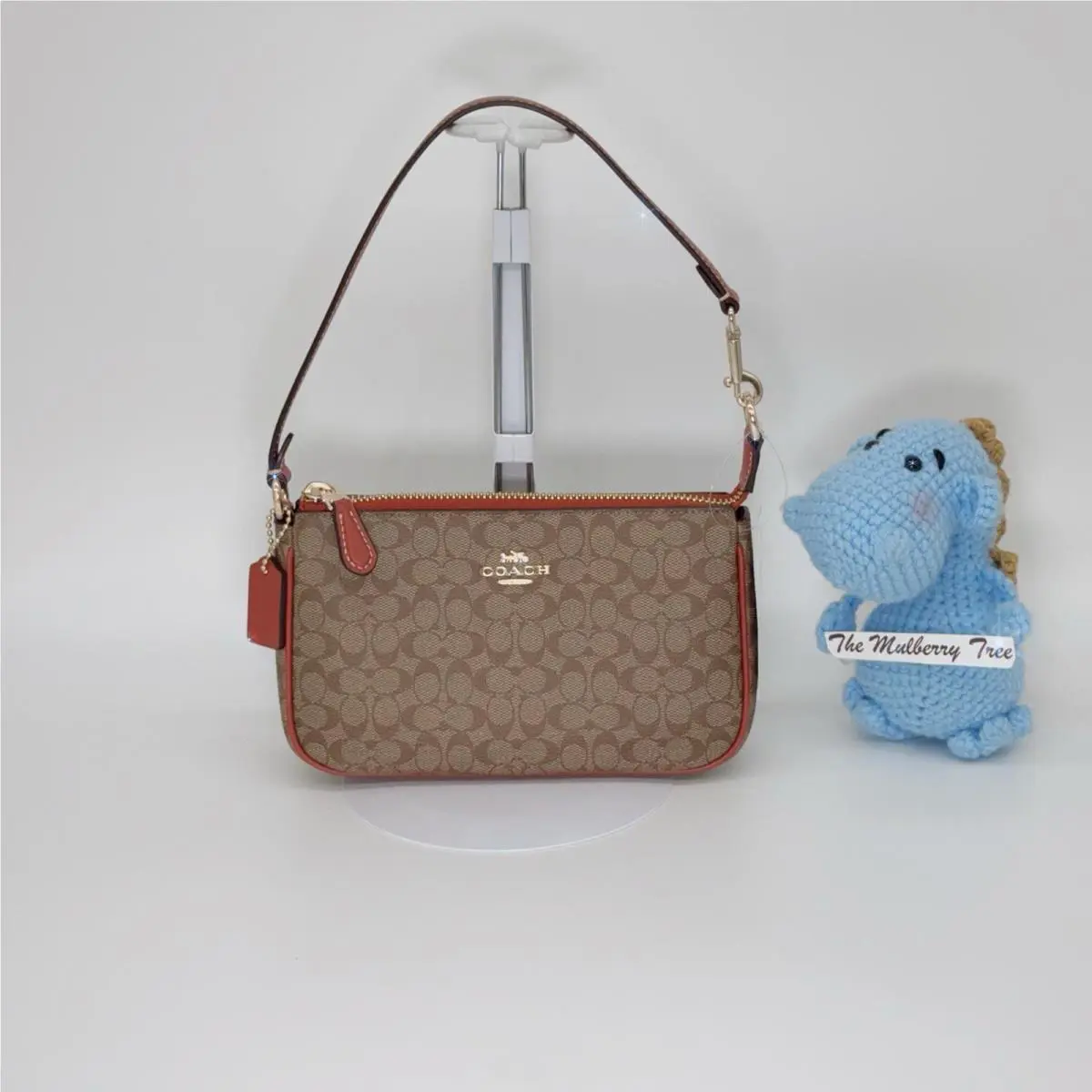 Coach CE698 Nolita 19 In Colorblock Micro Signature Canvas Clutch Purse Wristlet