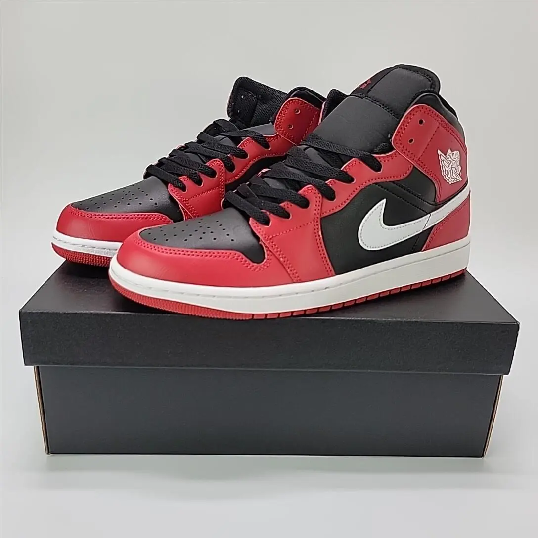 Nike shoes - Nike Air Jordan 1 Mid - DQ8426-061 - Black/Gym Red/White 5
