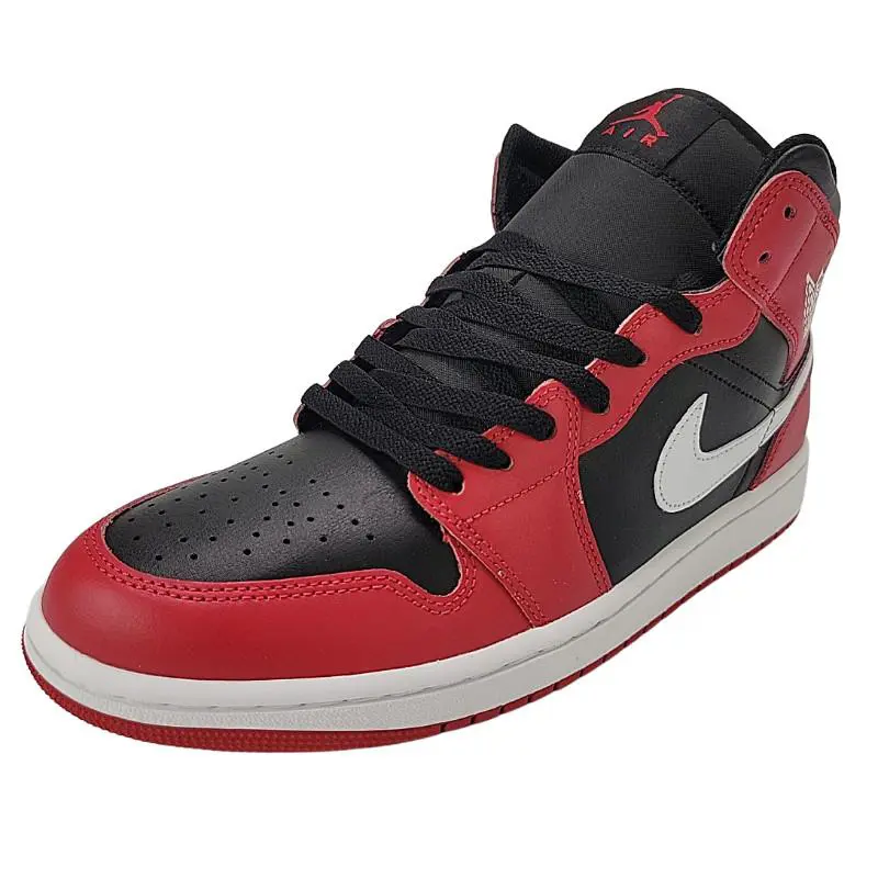 Nike shoes - Nike Air Jordan 1 Mid - DQ8426-061 - Black/Gym Red/White 7