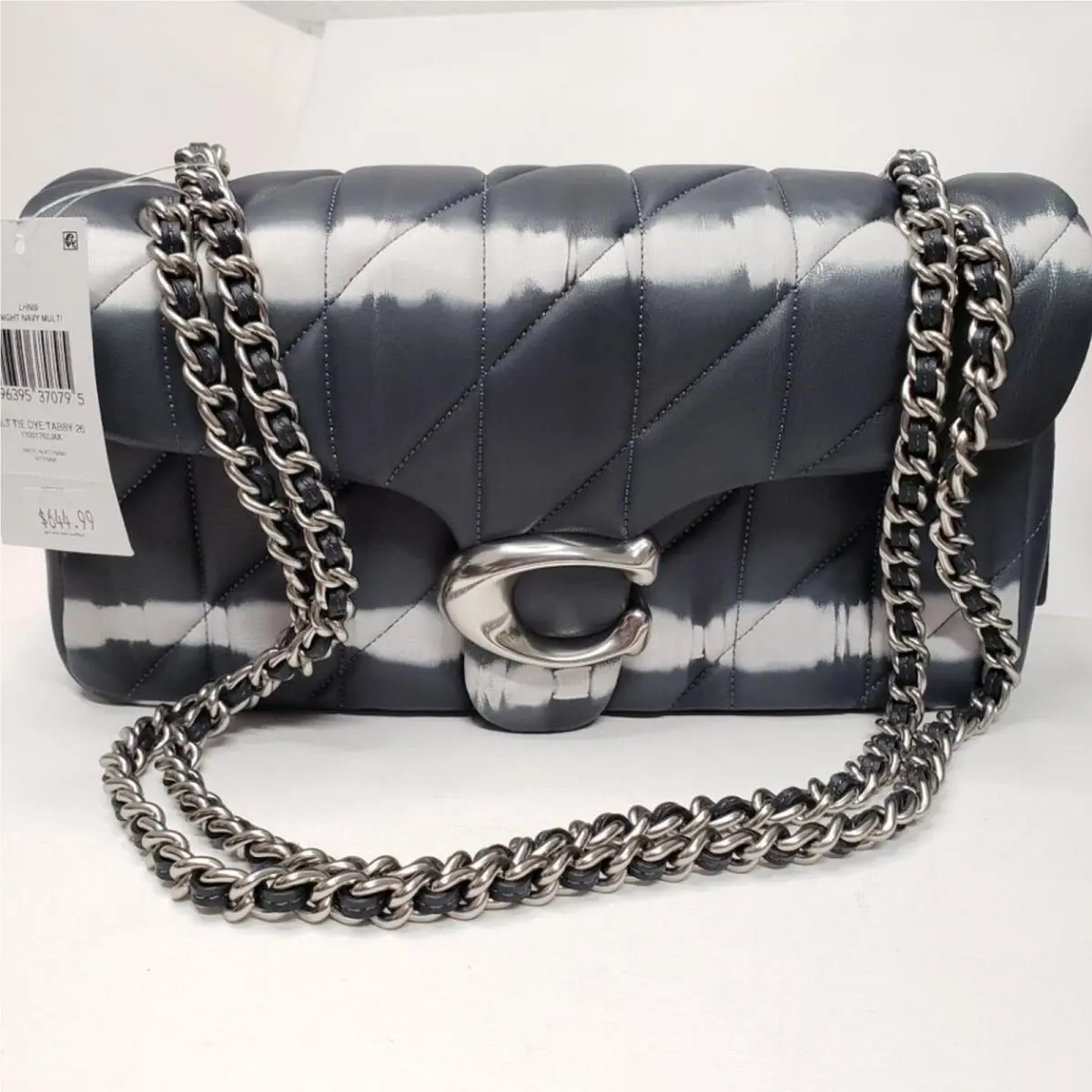 Coach Tabby 26 Tie Dye Metallic Gray Quilted Nappa Leather Bag Lux-206-090225