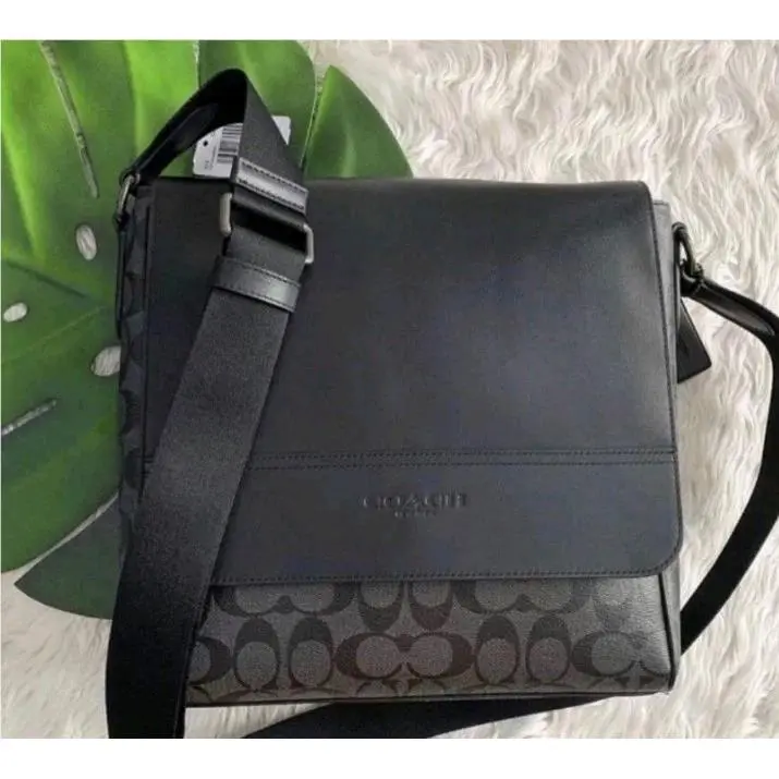 Coach CZ399 Houston Map Bag In Signature Canvas