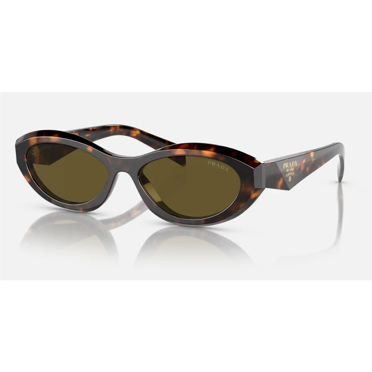 Prada PR 26ZSF 14L09Z Sage Honey Tortoise Dark Brown 56 mm Women`s Sunglasses