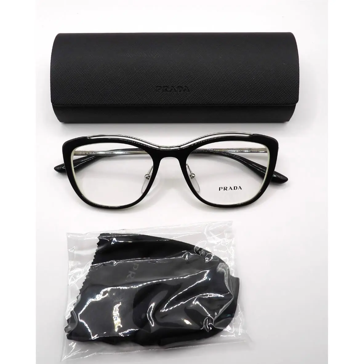 Prada Designer Eye Glasses - Vpr 04V -51-18-140 - Black White Frame Demo Lens