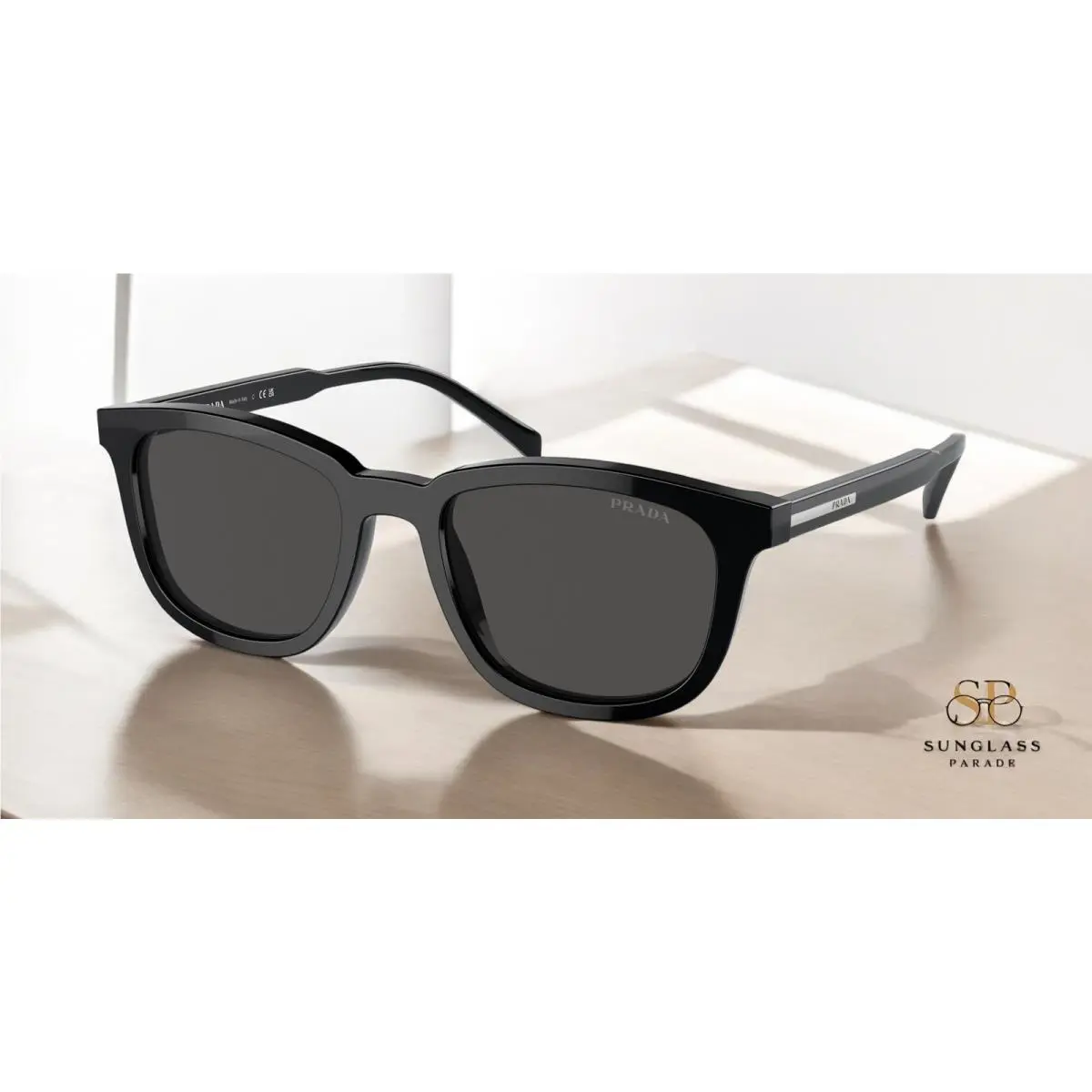 Prada PR A21S 16K08Z Black Dark Grey 53 mm Men`s Sunglasses