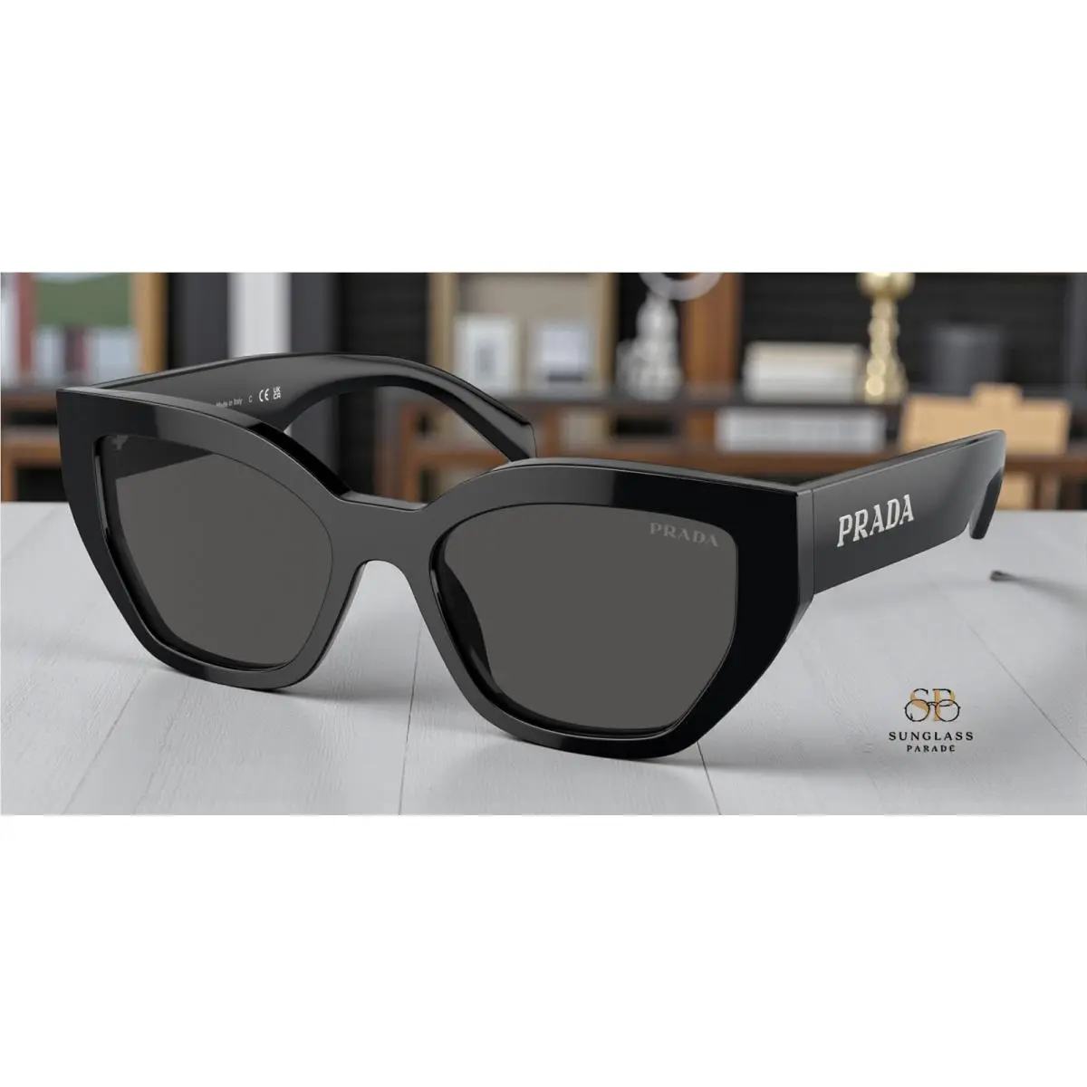 Prada PR A09S 1AB5S0 Black Dark Grey 53 mm Women`s Sunglasses