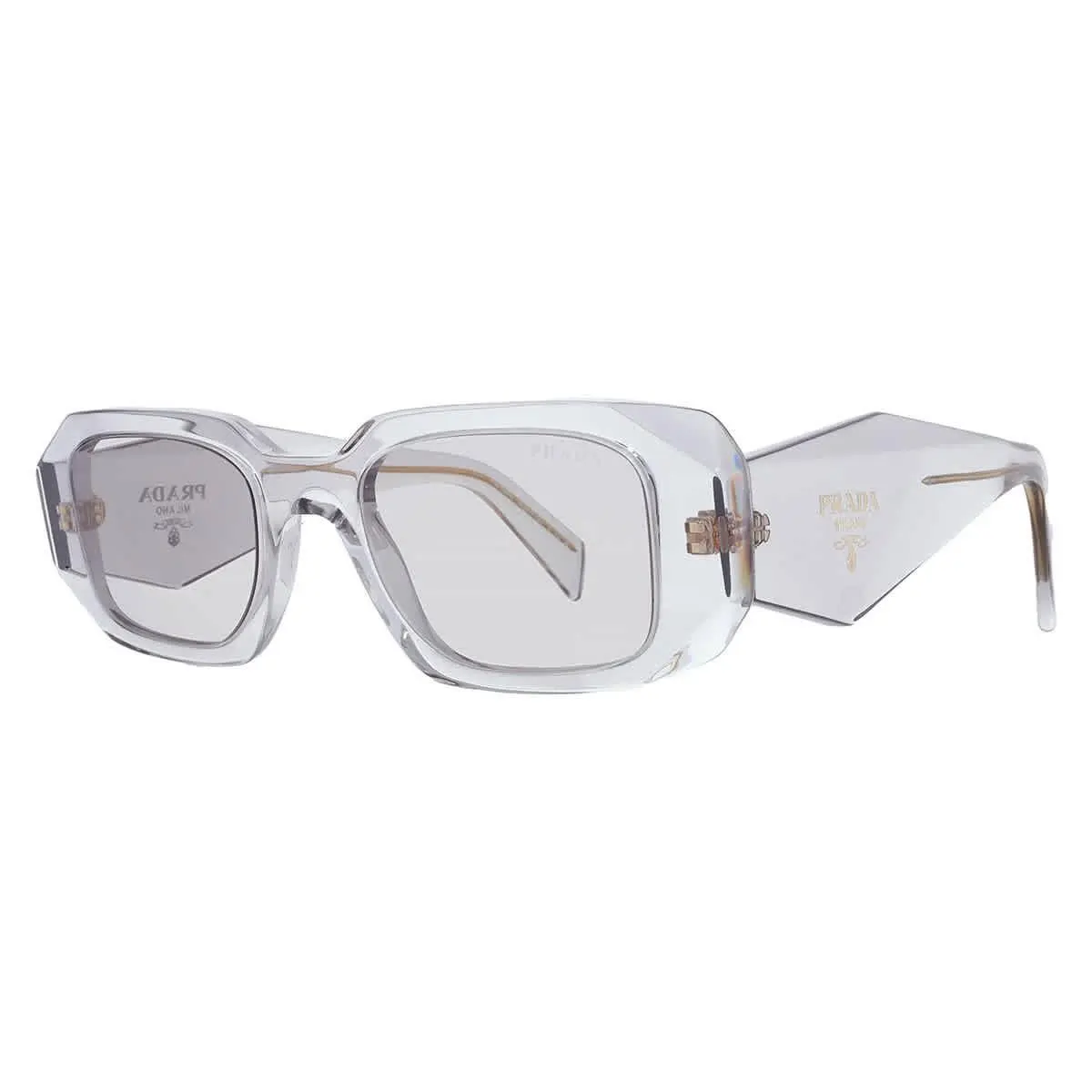 Prada Light Grey Rectangular Ladies Sunglasses PR 17WS 12R30B 49 PR 17WS 12R30B
