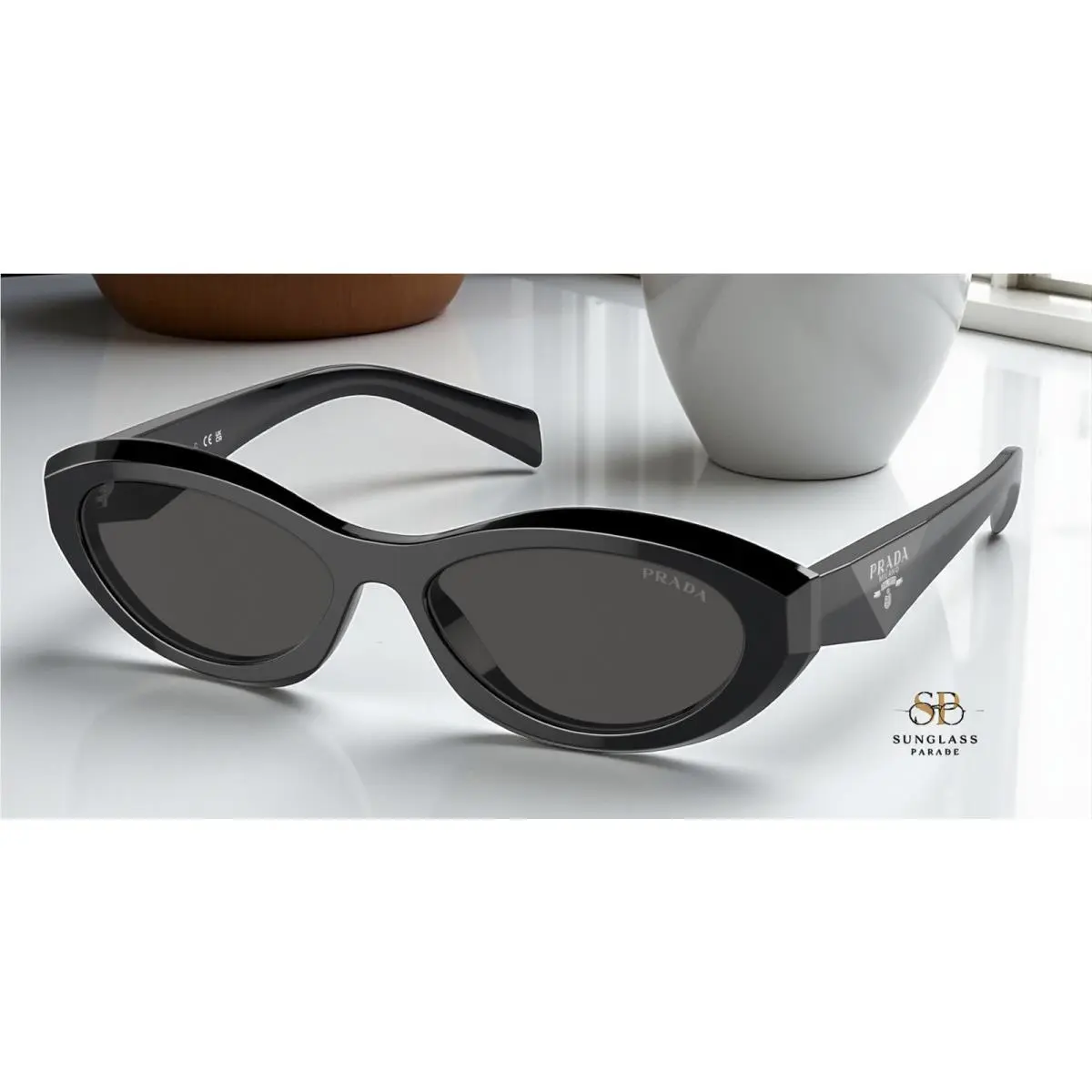 Prada PR 26ZSF 16K08Z Black Dark Grey 56 mm Women`s Sunglasses