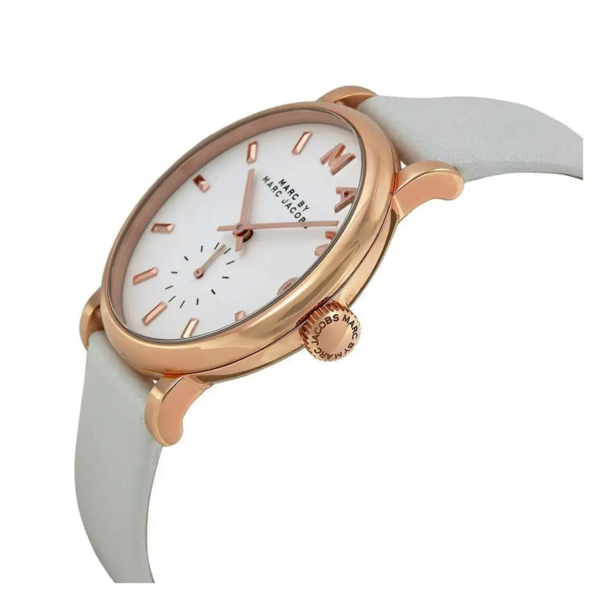 Marc By Marc Jacobs Women s Baker White Dial Leather Band 