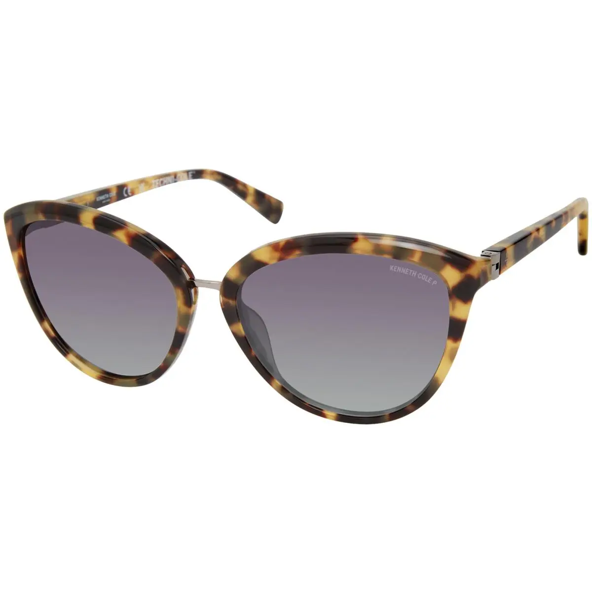 Kenneth Cole NY Polarized Women`s Oval Cat Eye Sunglasses - KC7258